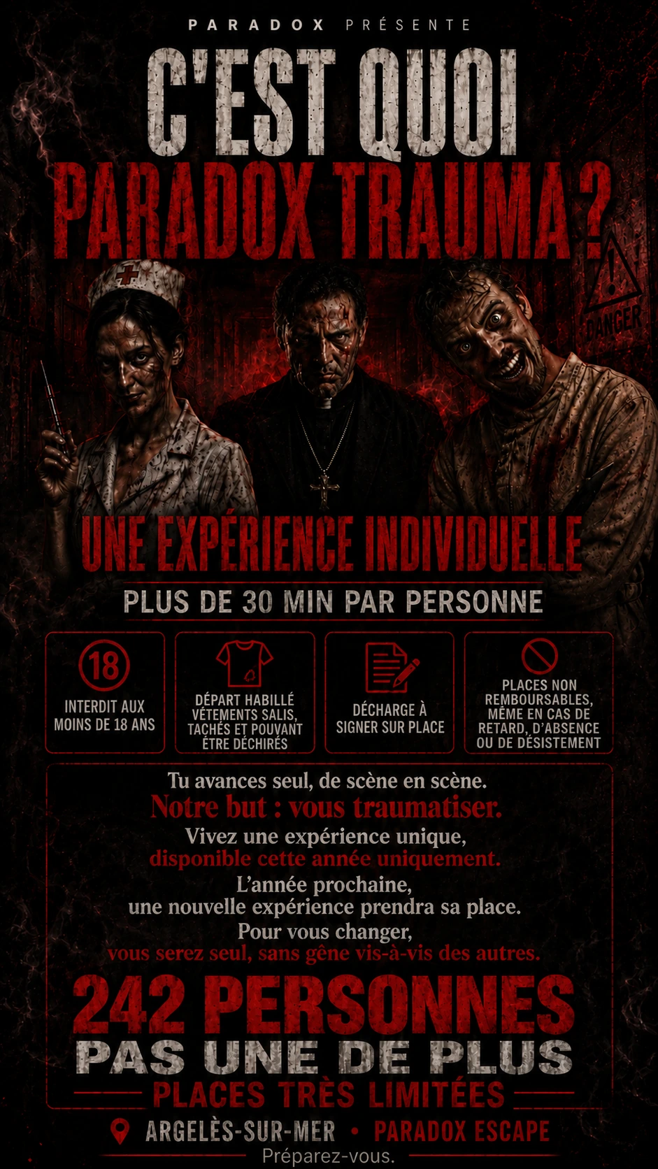 Paradox Trauma — l’expérience Halloween, conditions et informations